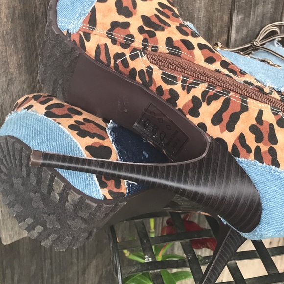 🔥STUNNING STILLETO PATCHWORK BOOTS 🔥! HOT - Picture 8 of 8